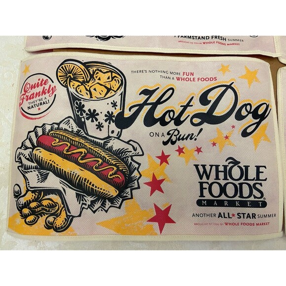 Vintage look Whole Foods Placemats Set/4 - Picture 3 of 8